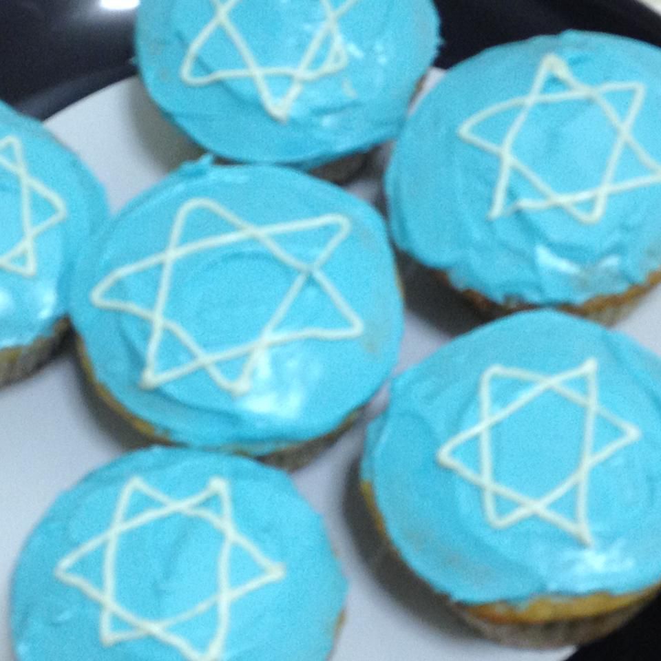 Nửa chừng Cupcakes Hanukkah khỏe mạnh