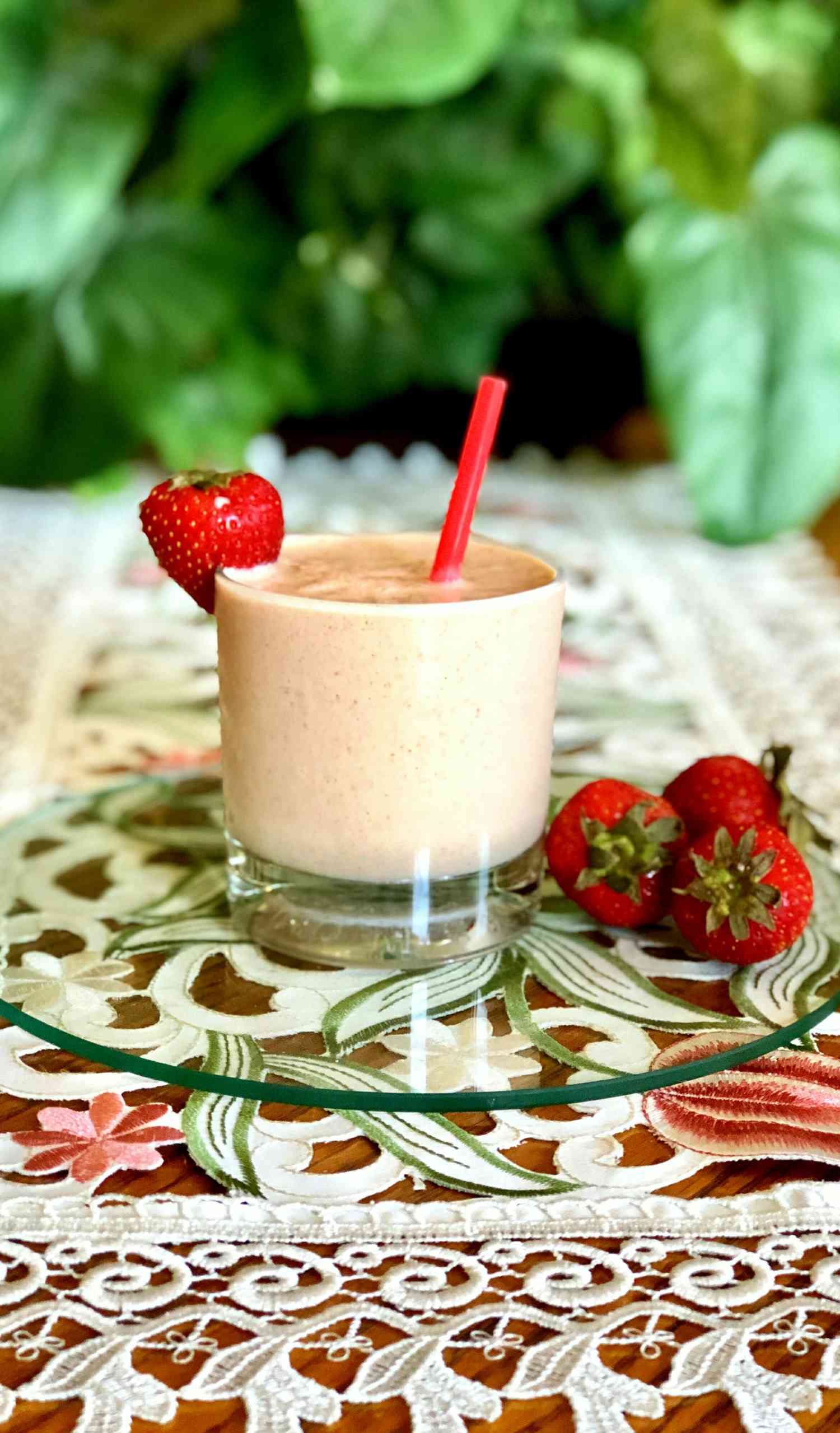 Smoothie dâu với oj