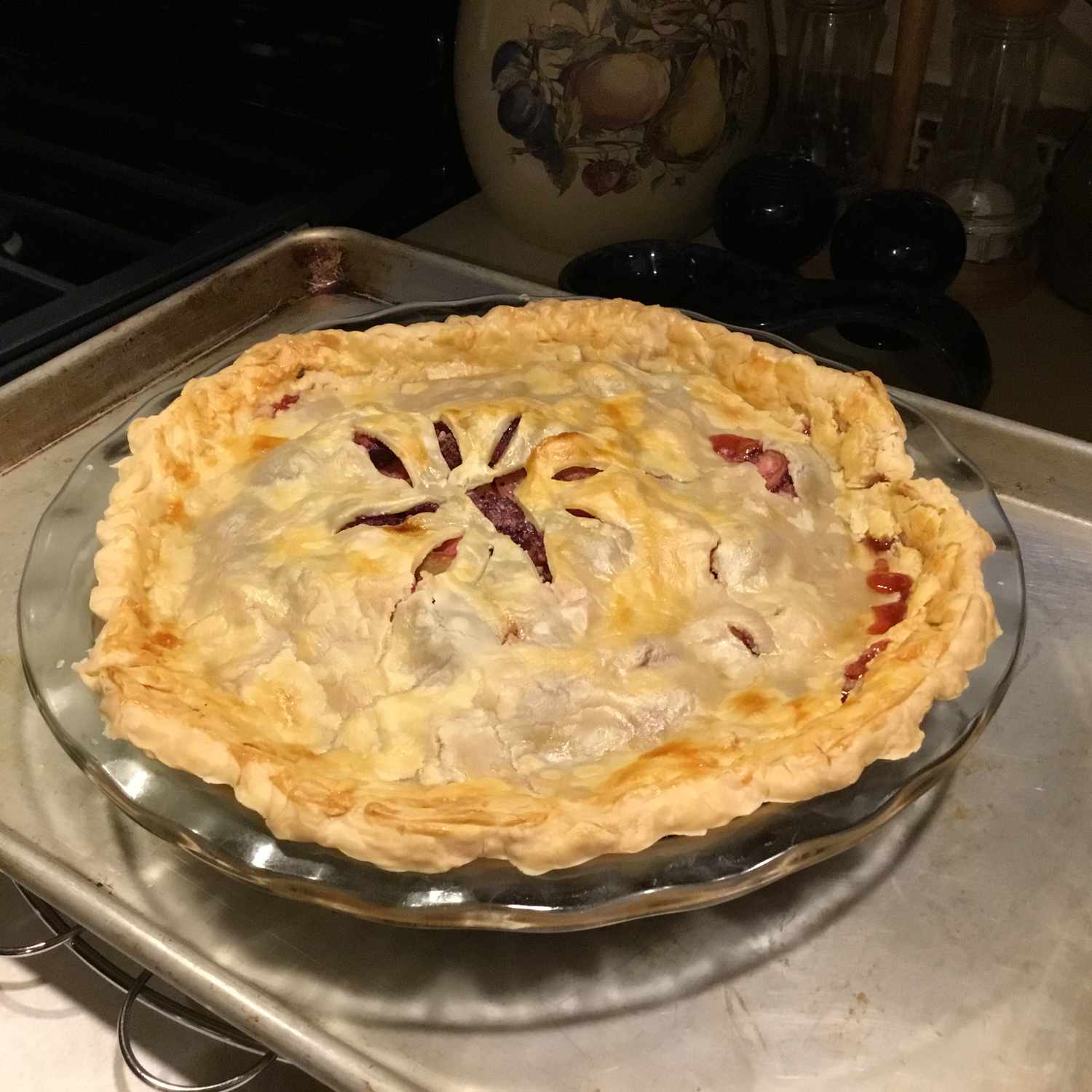 Nickis Summer Strawberry Rhubarb Pie