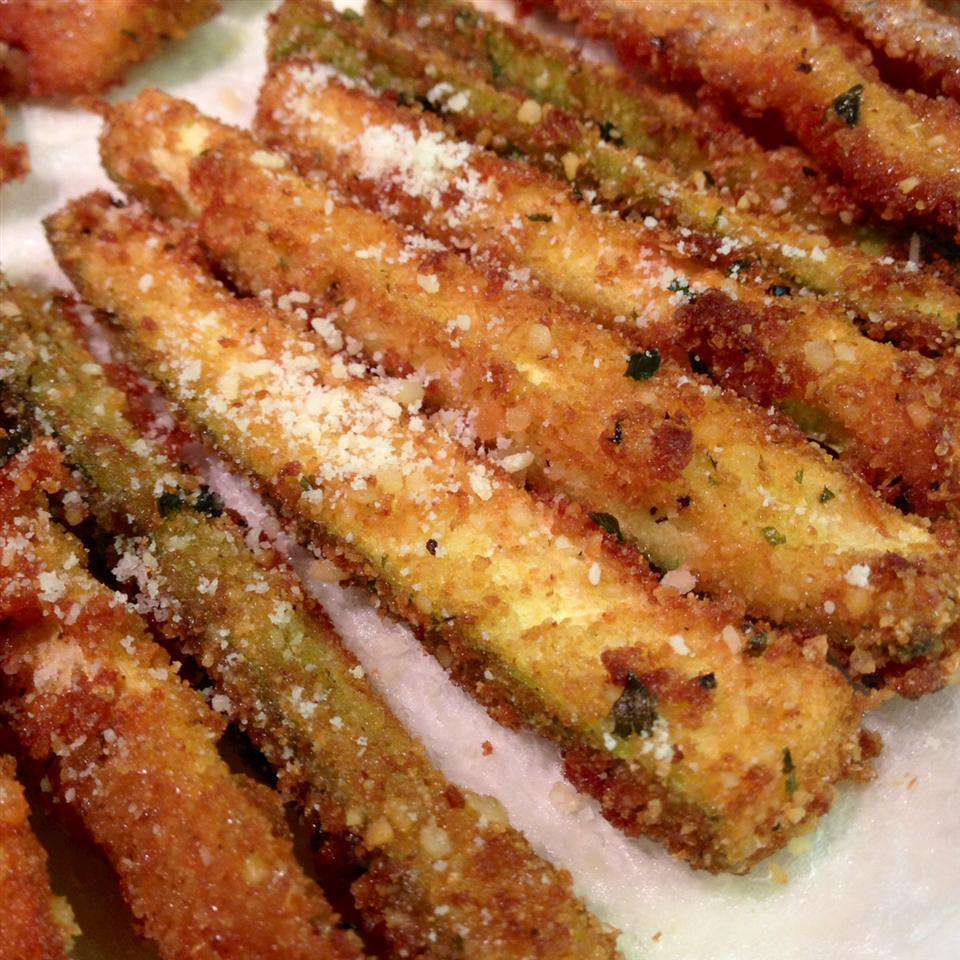 Parmesan rán zucchini