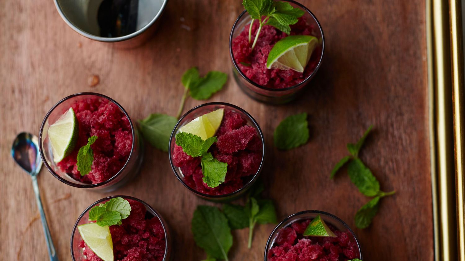 Berry-mint granitas