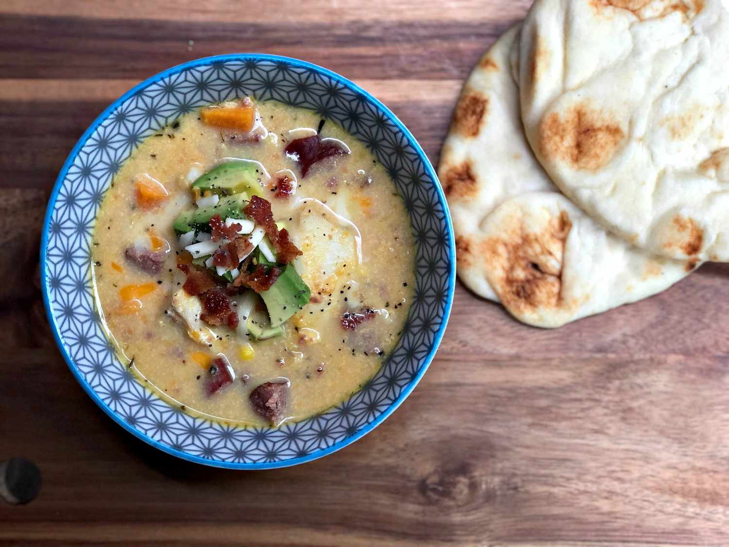 Khoai lang hải sản chowder