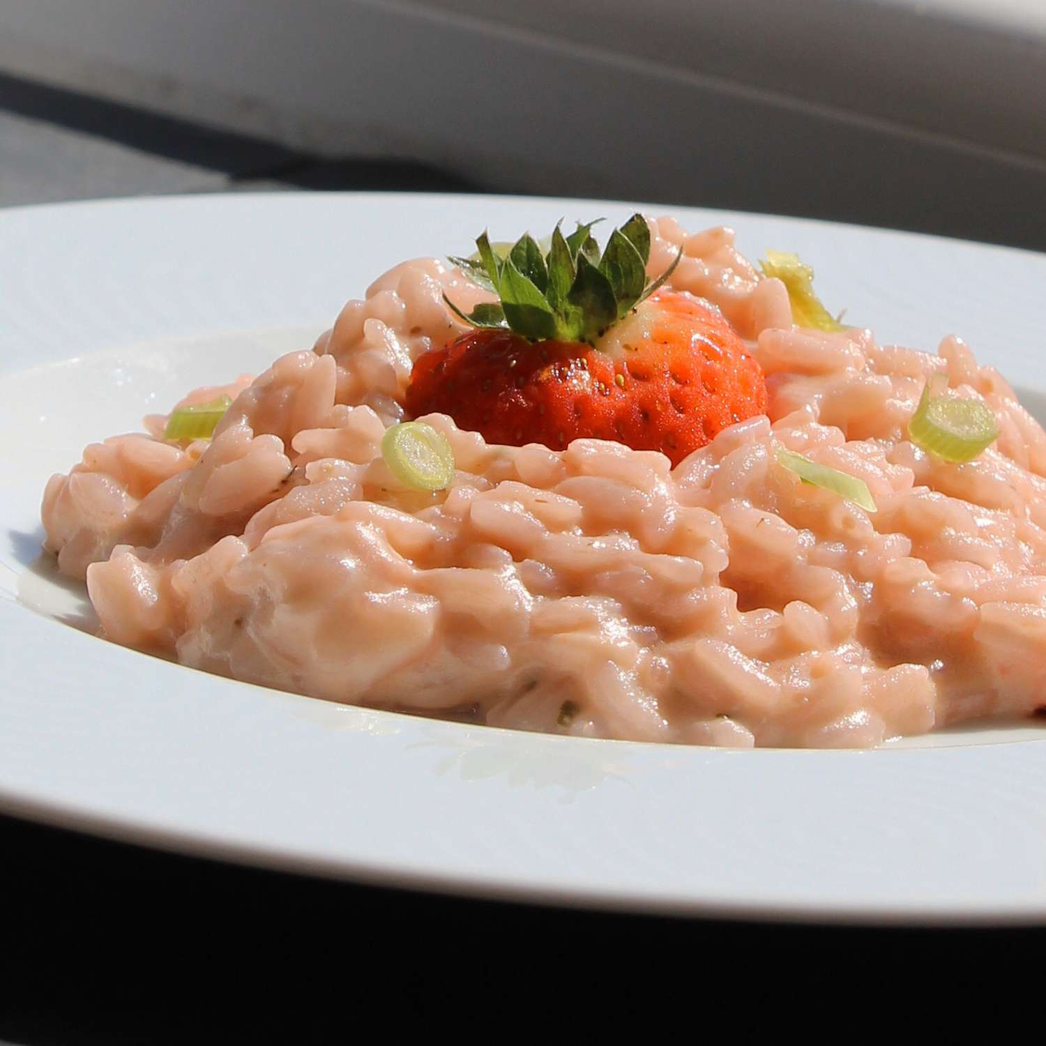 Mùa xuân prosecco Risotto Strawberry cho hai người