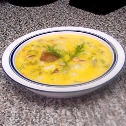 Chowder cá hồi hun khói