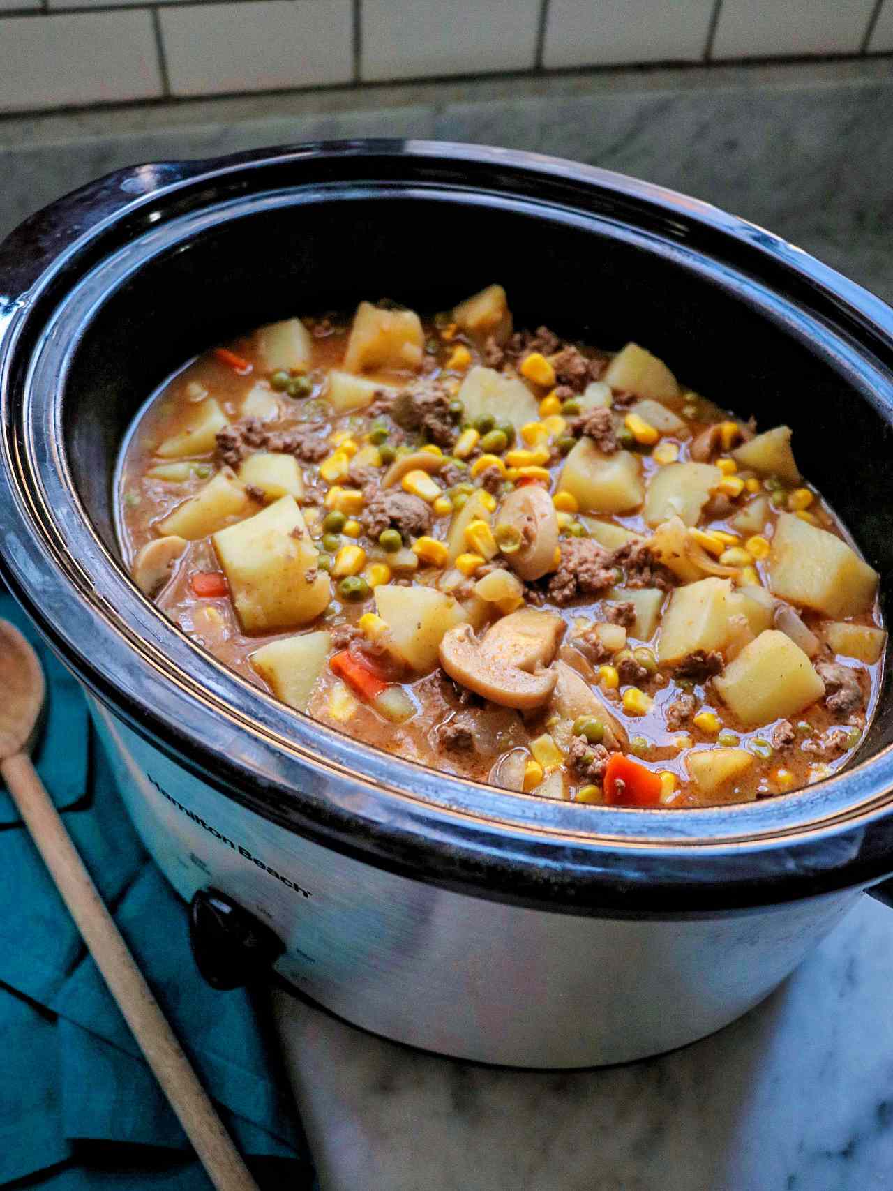 Slow Noker Ground Beef Stew