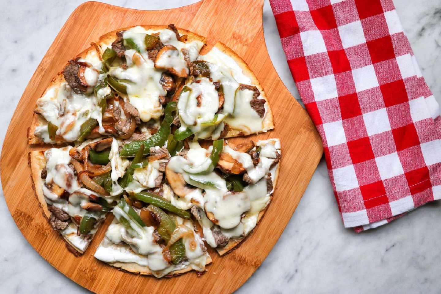 Keto Philly Cheesesteak Pizza