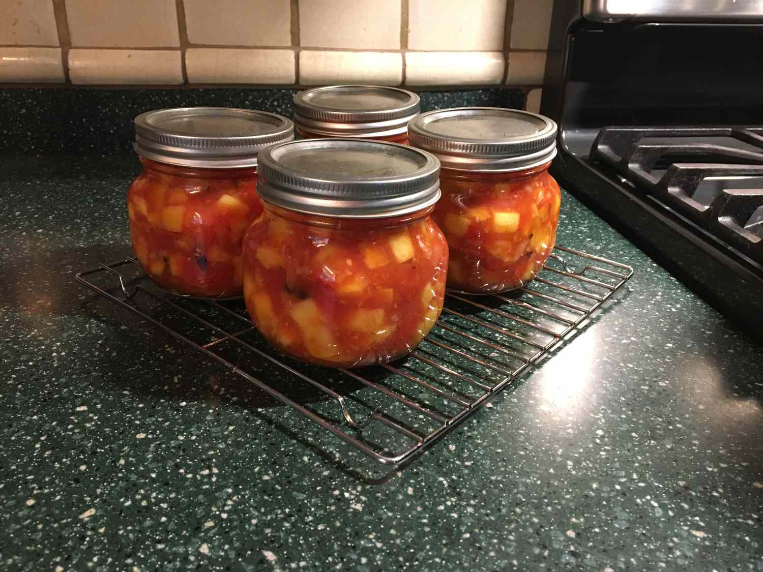 Peach salsa với habaneros