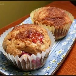 Rhubarb Cinnamon Cinnamon Streusel Buffins