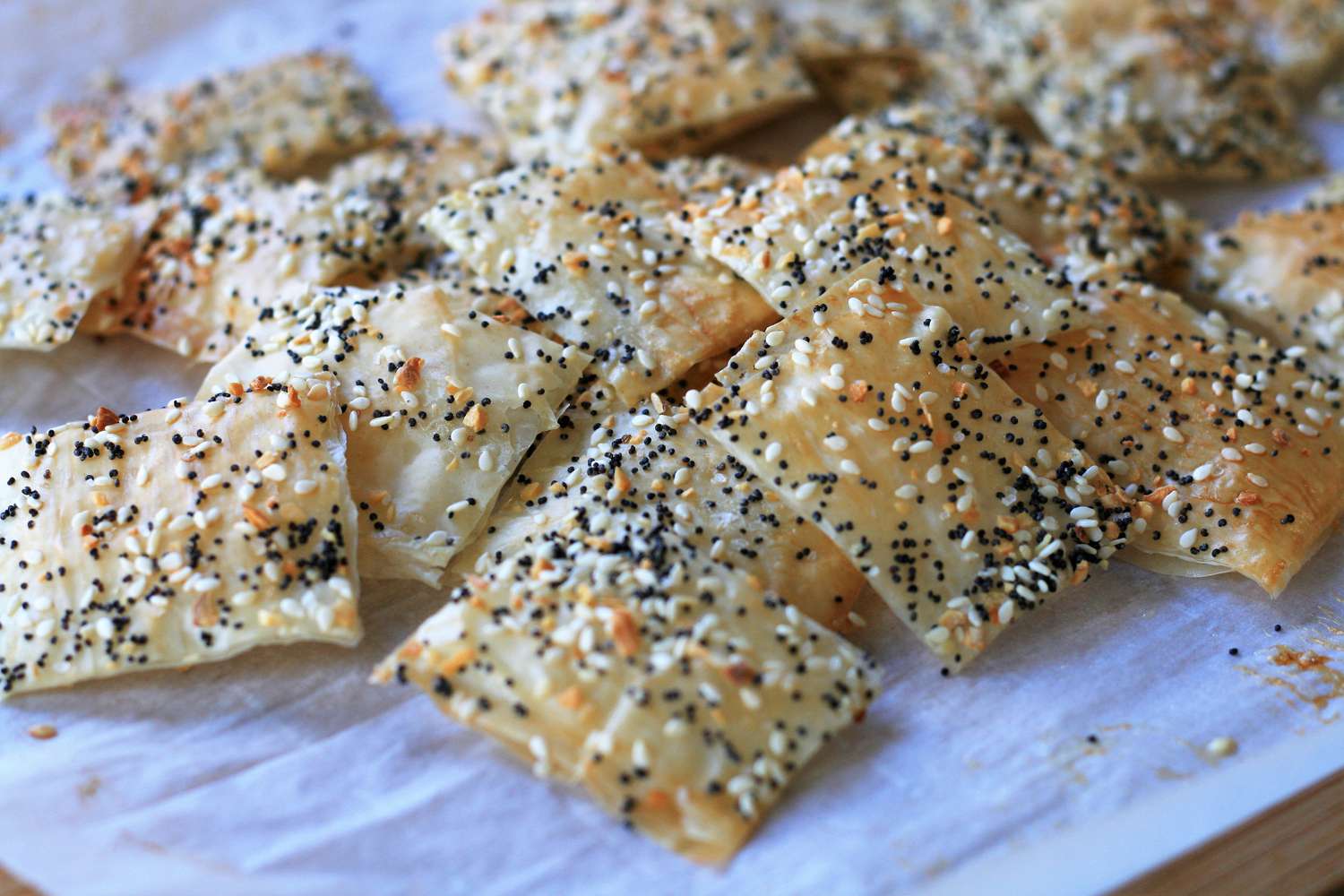 "Mọi thứ" gia vị Phyllo Crackers