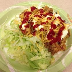 Tater tot taco soong với queso