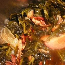 Collard Greens với thịt xông khói