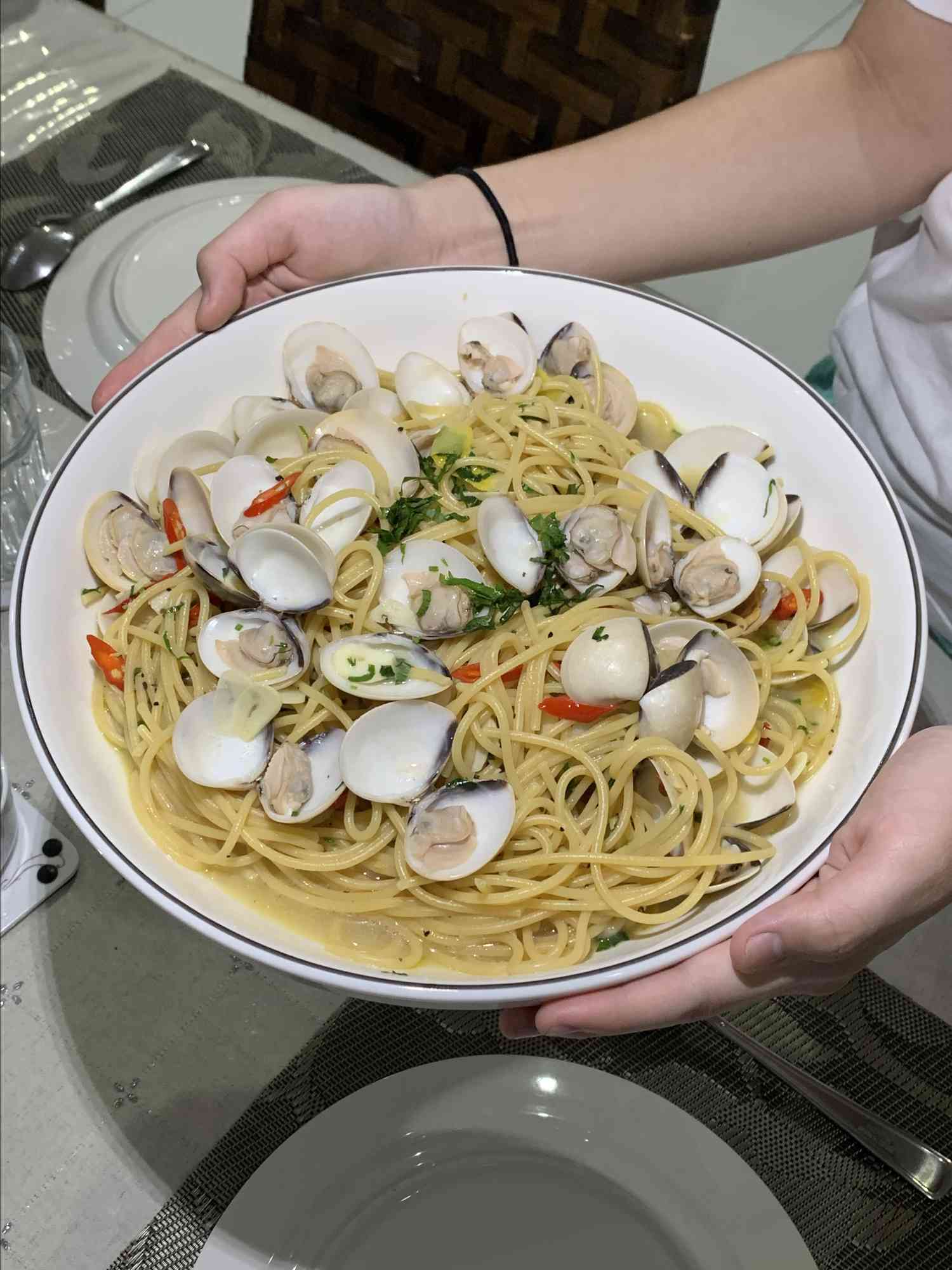 Spaghetti risottati alle Vongole