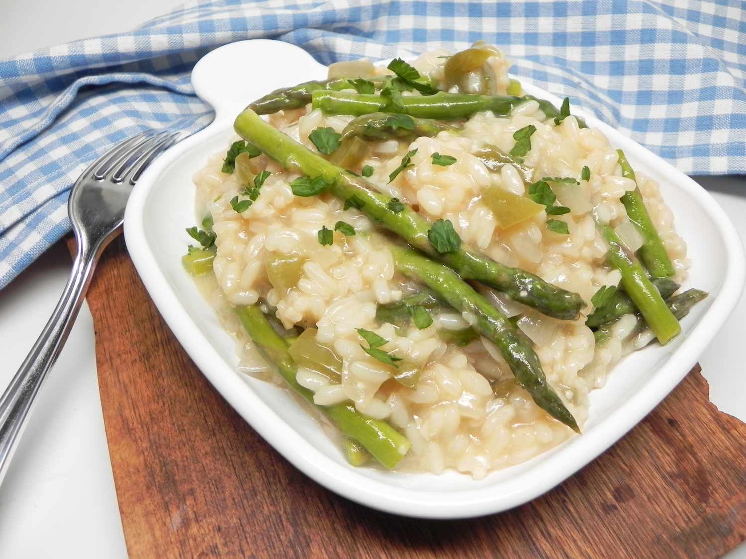 Măng tây và truffle risotto