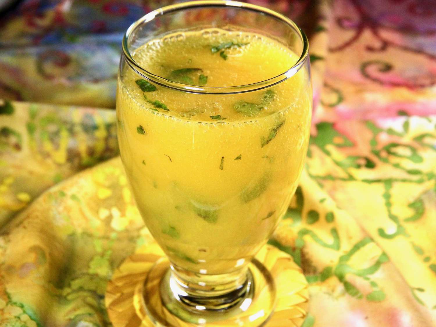 Xoài agua fresca với bạc hà