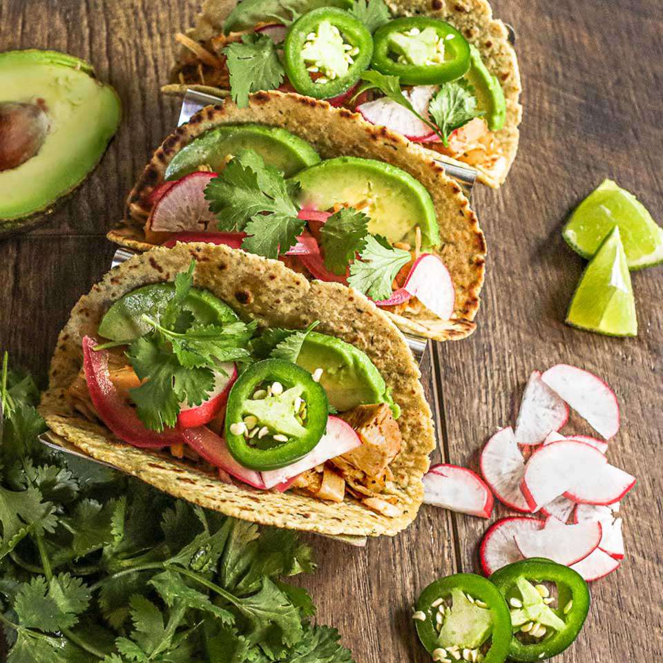 Tacos cá mít thuần chay