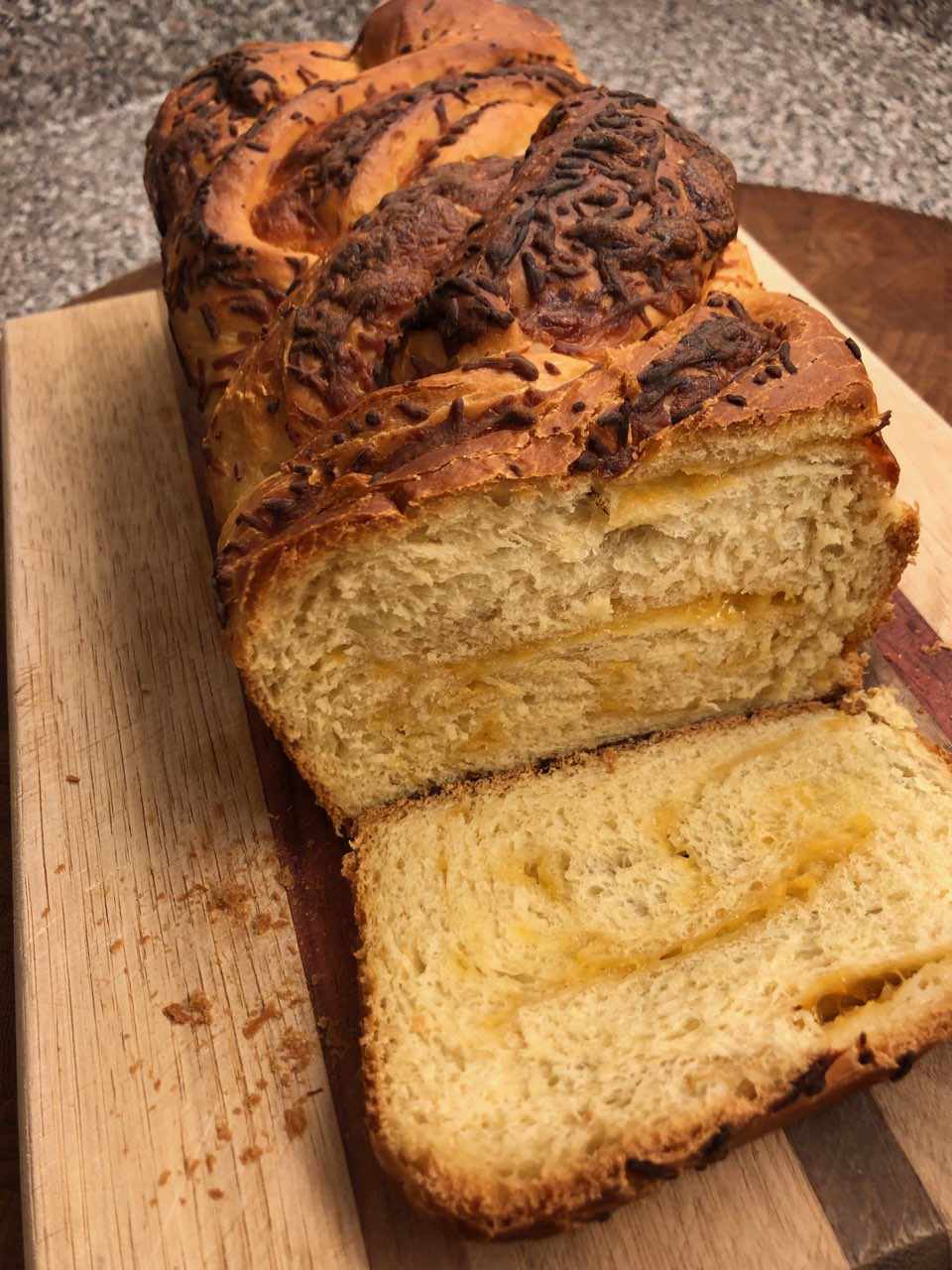 BRAIDED POMPKIN-CHEESE BREAD