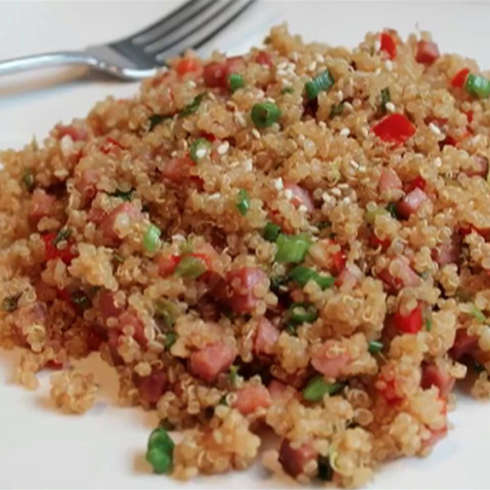 Thịt lợn chiên quinoa