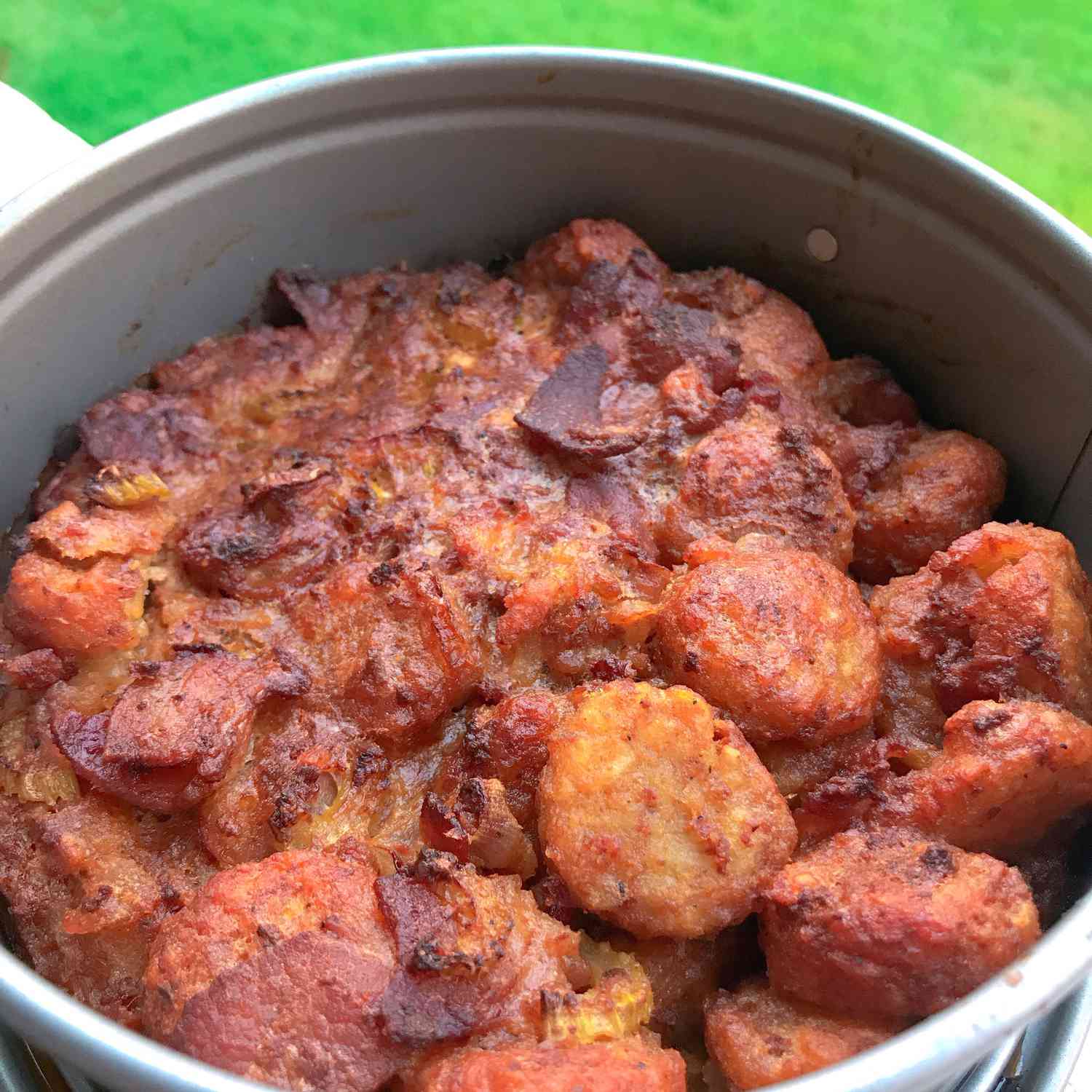 Air Fryer Bacon-Chorizo ​​Tater Tot