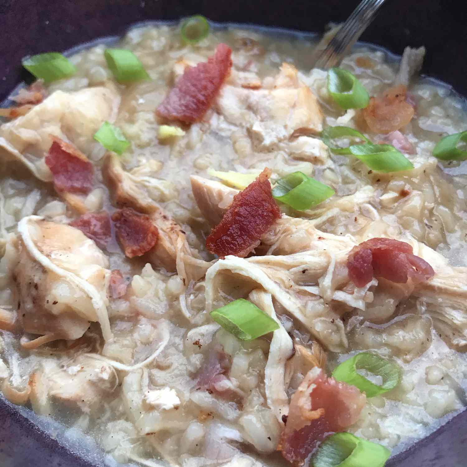 Instant Pot Chicken Congee (Cháo gạo Trung Quốc)