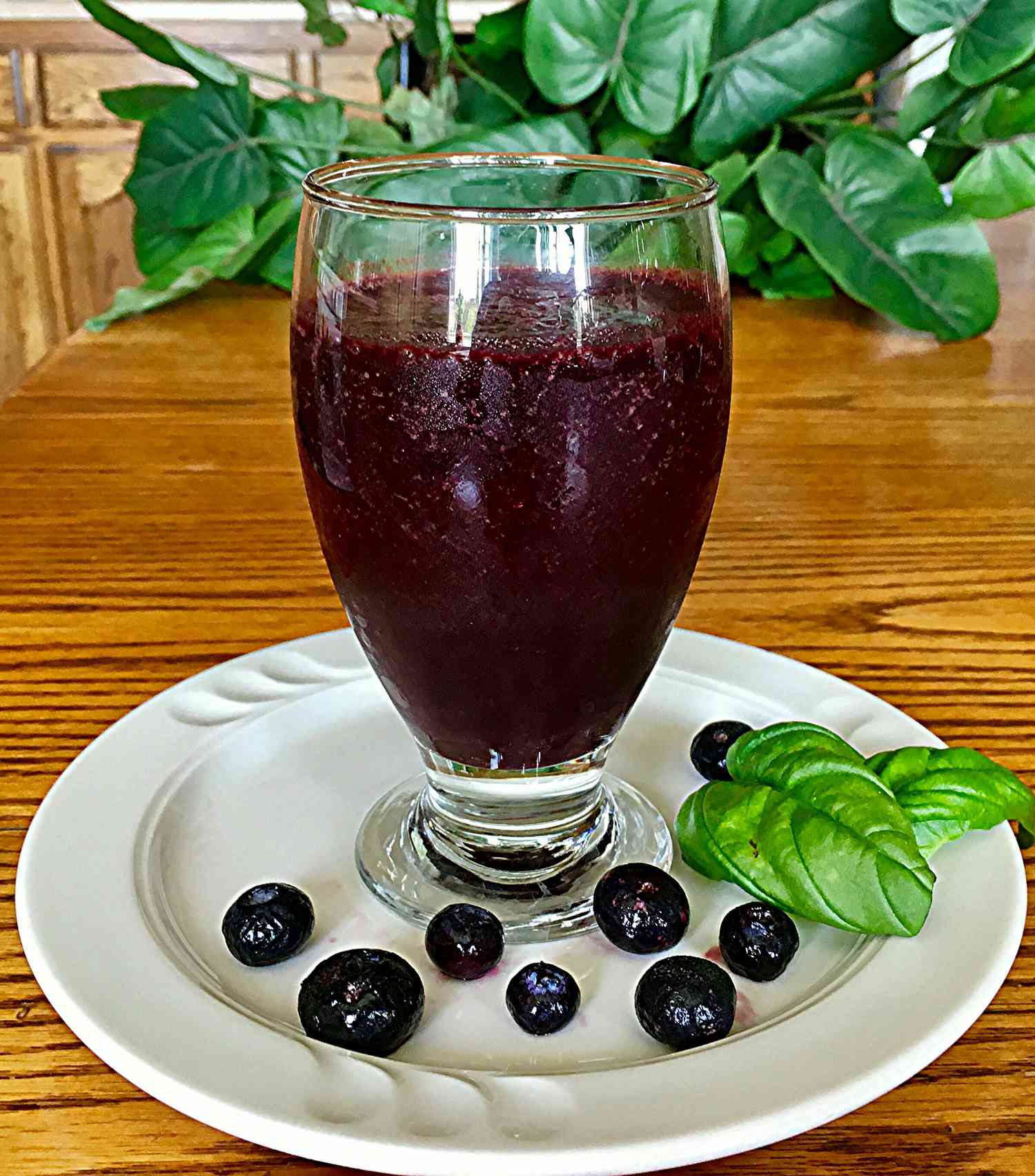 Smoothie Basil Blueberry Vegan