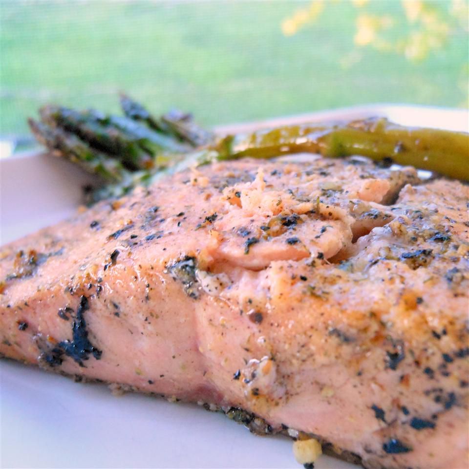 Nướng Dijon-Lemon Pepper Salmon