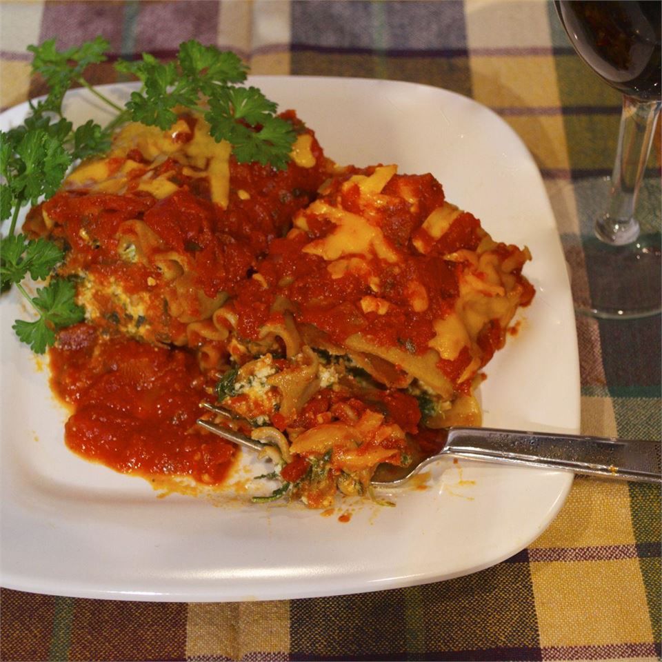 Lasagna cuộn đơn giản nhẹ hơn