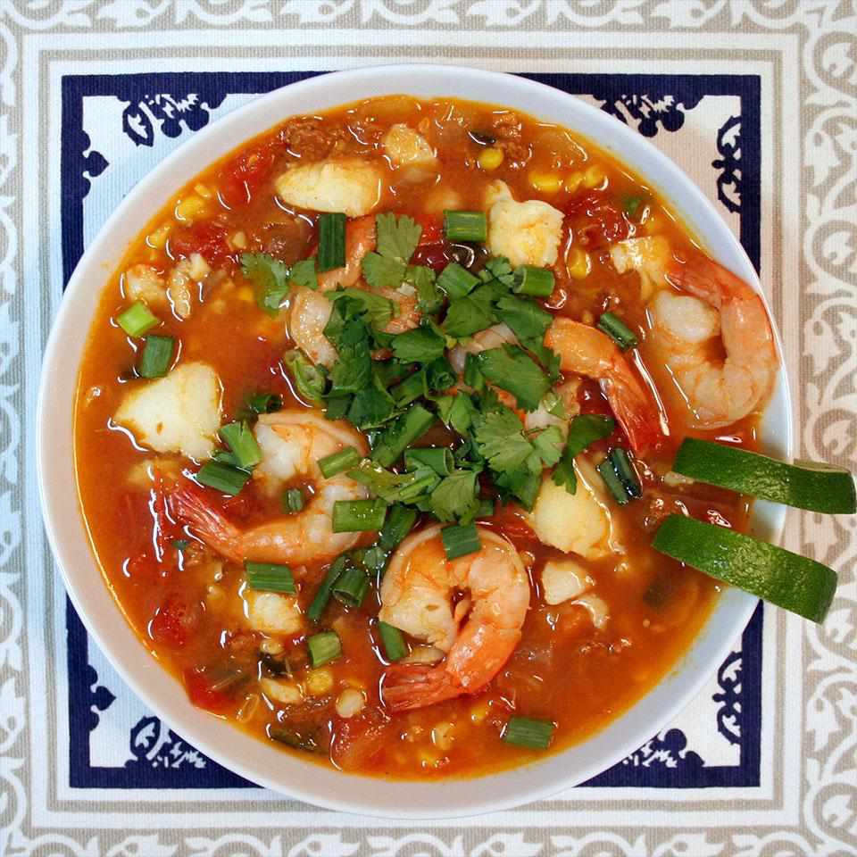 Cà chua cay, hải sản, và Chorizo ​​Stew