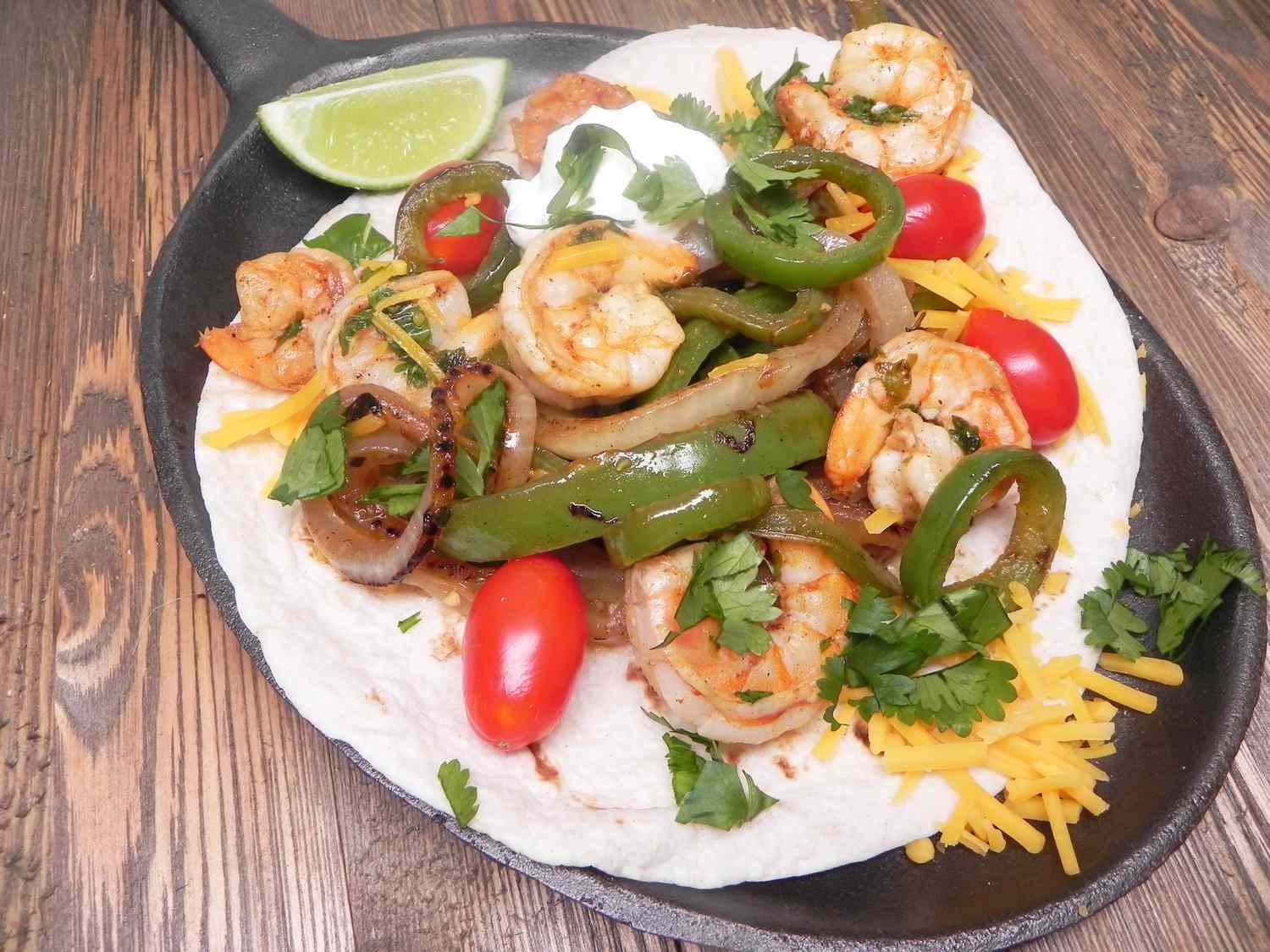 Tôm tương đương Fajitas