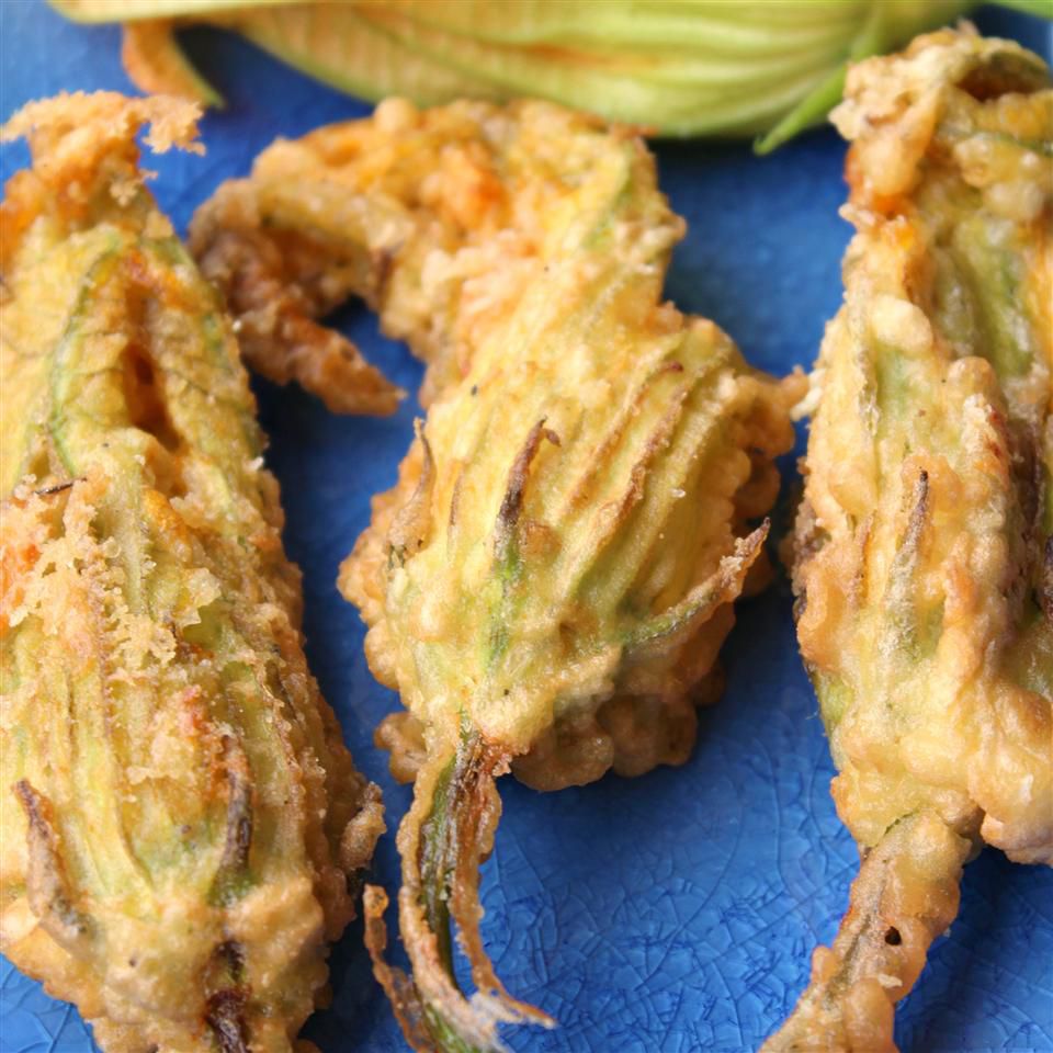 Hoa zucchini nhồi bông không gluten (Fior di zucca ripieni)