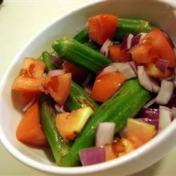 Salad đậu bắp nướng