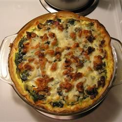 Rau bina và Red Chard Quiche