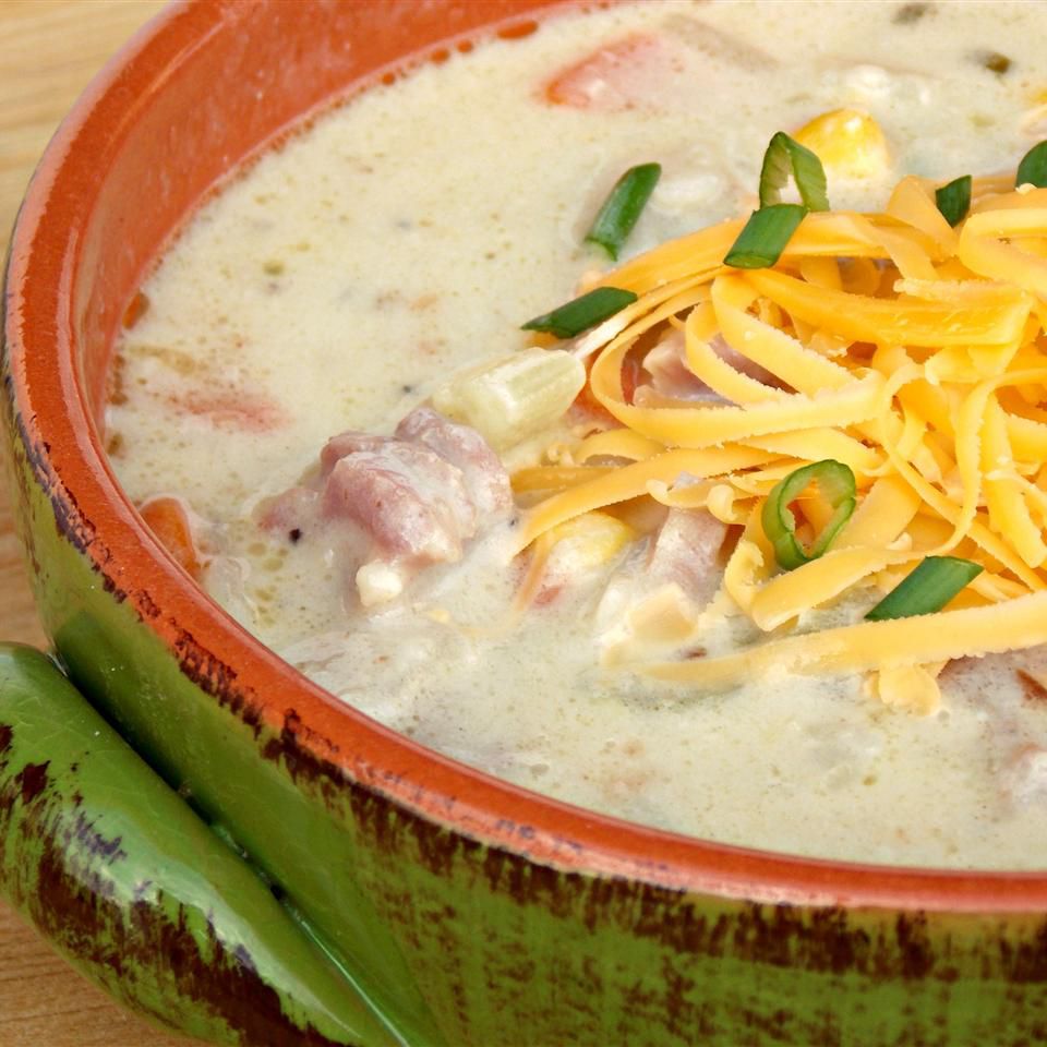 Ham cheesy và chowder ngô