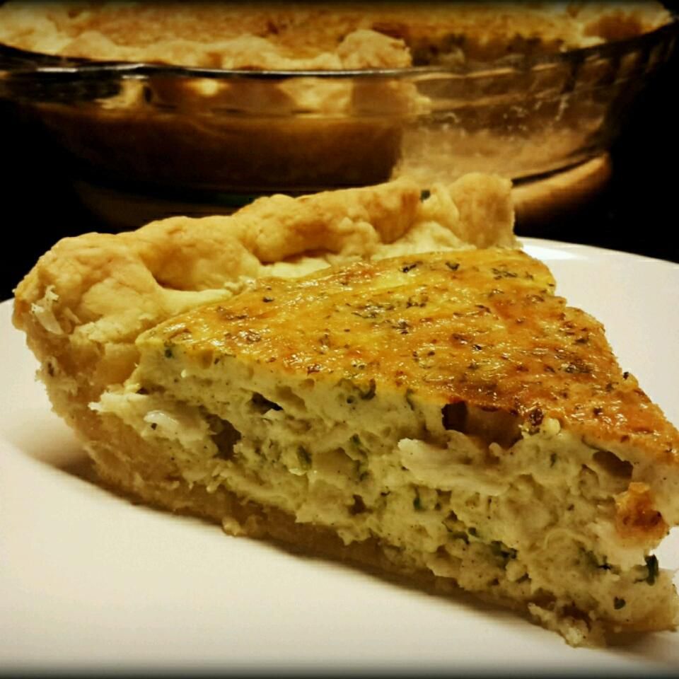 Cua và cheddar quiche