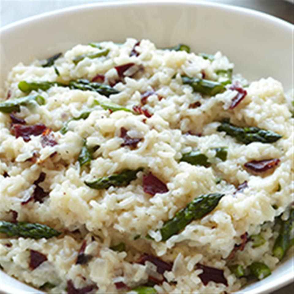 Risotto với măng tây và thịt bò rừng