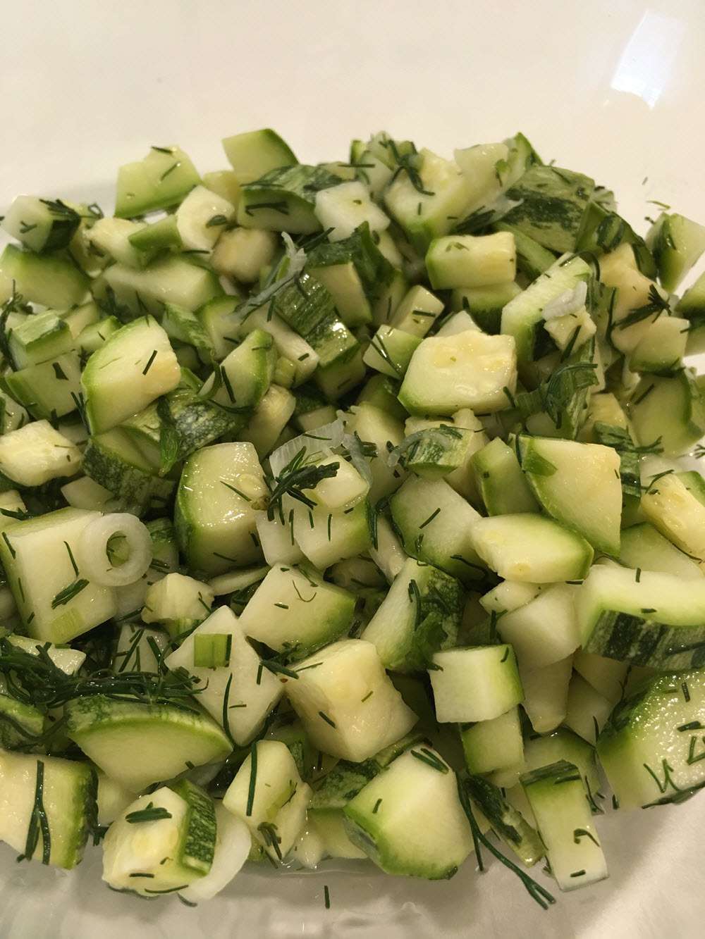 Salad zucchini thô