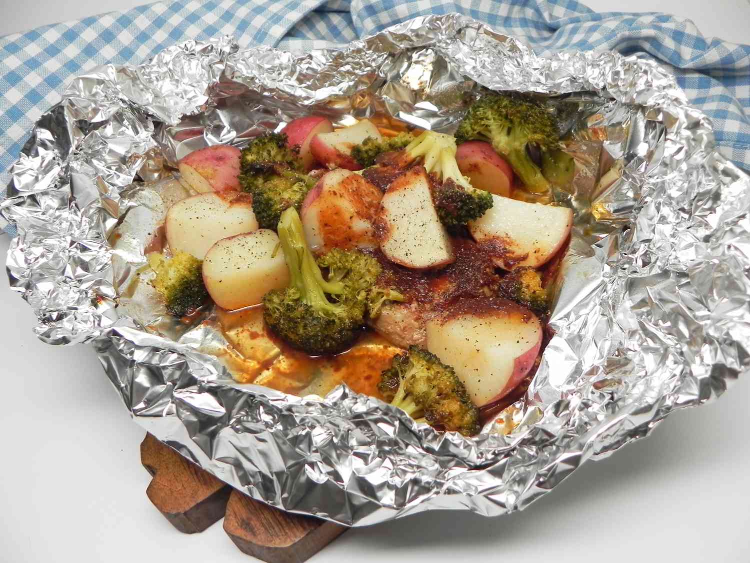 BBQ Pork Chop Foil Packs