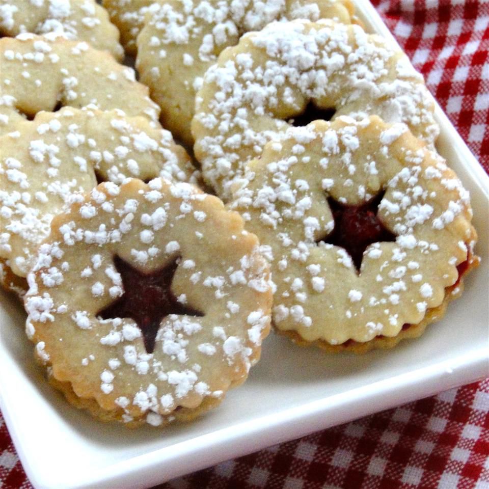 Cookies linzer ngô cranberry