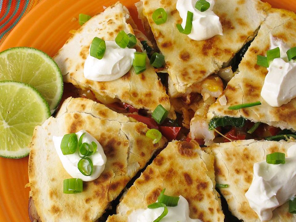 Tôm quesadillas