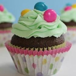 Mint Buttercream Frosting với Glaze Dark Chocolate