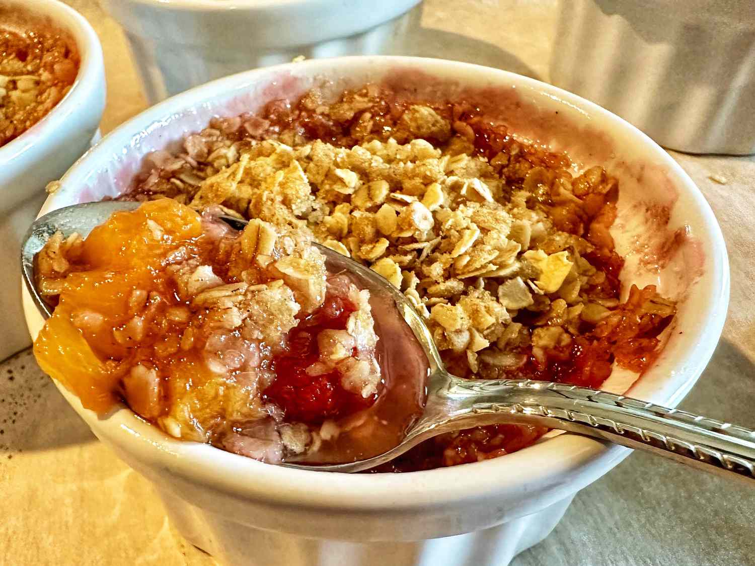 Raspberry Peach Crumble