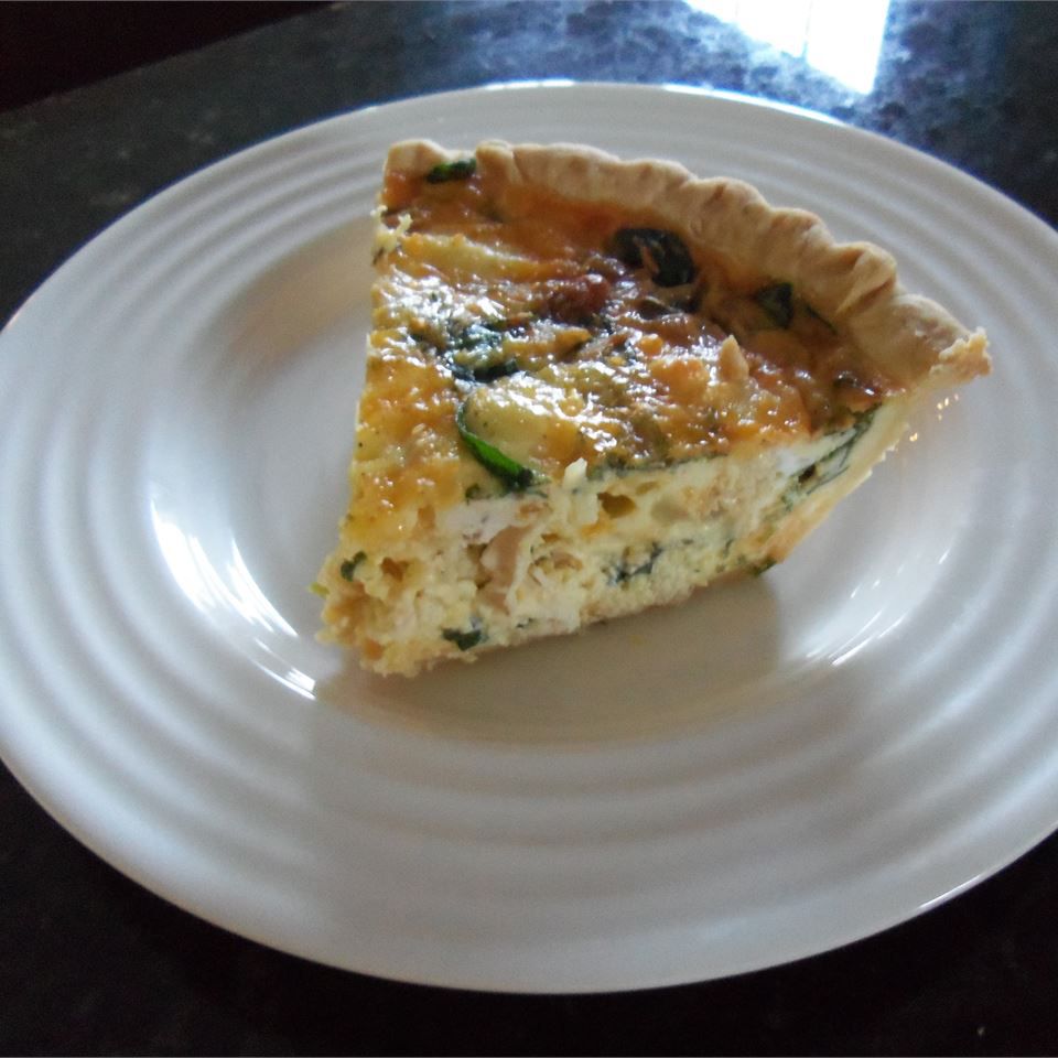 Rau bina quiche với thịt gà