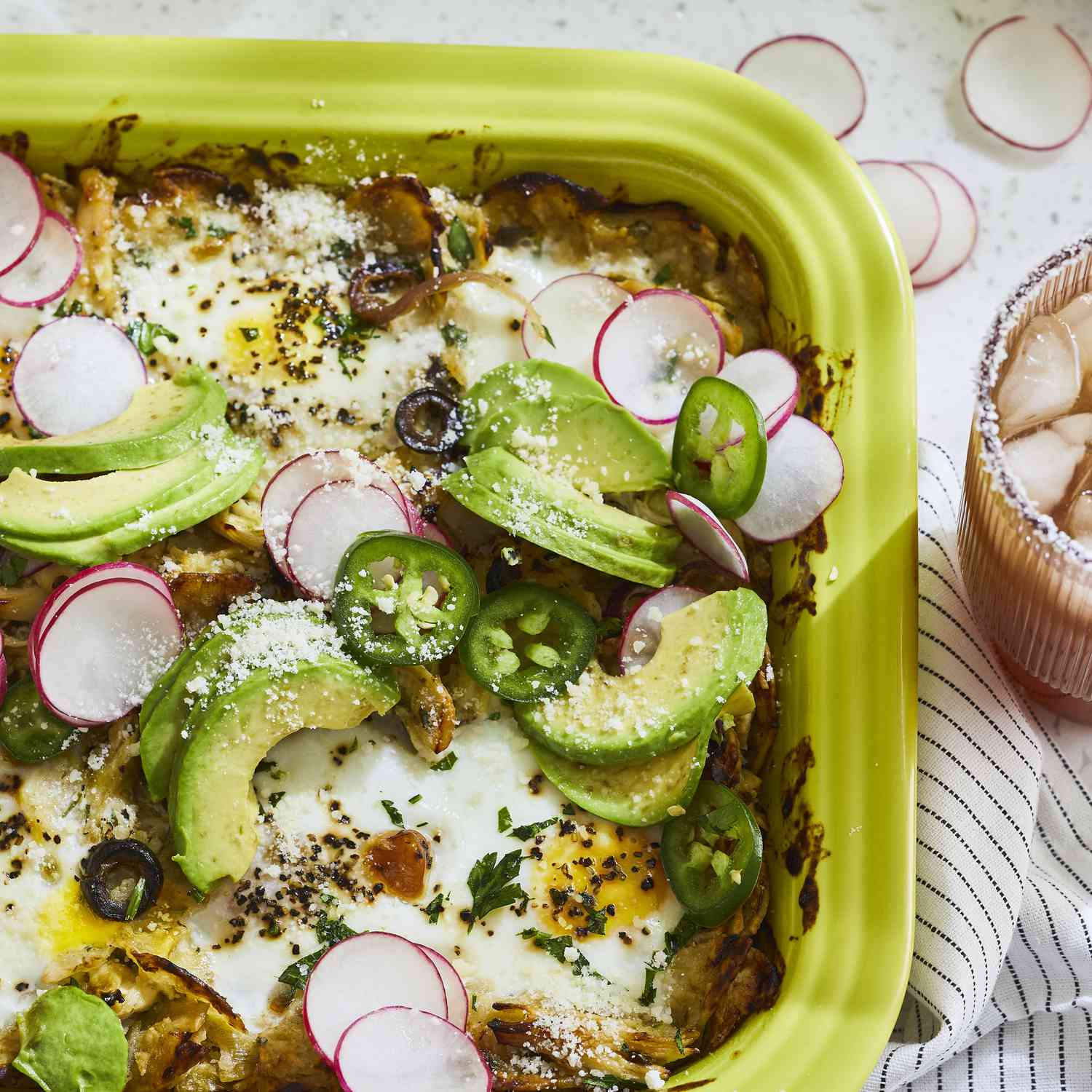 Verde Chilaquiles với trứng