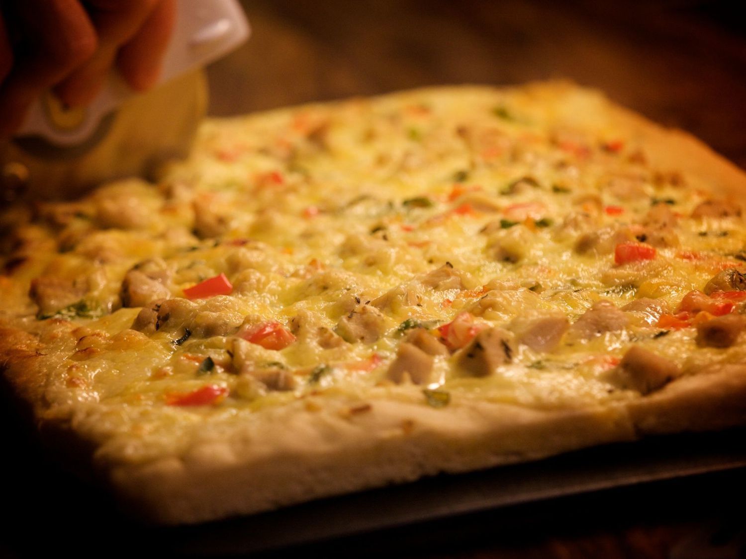 Gà Alfredo Pizza