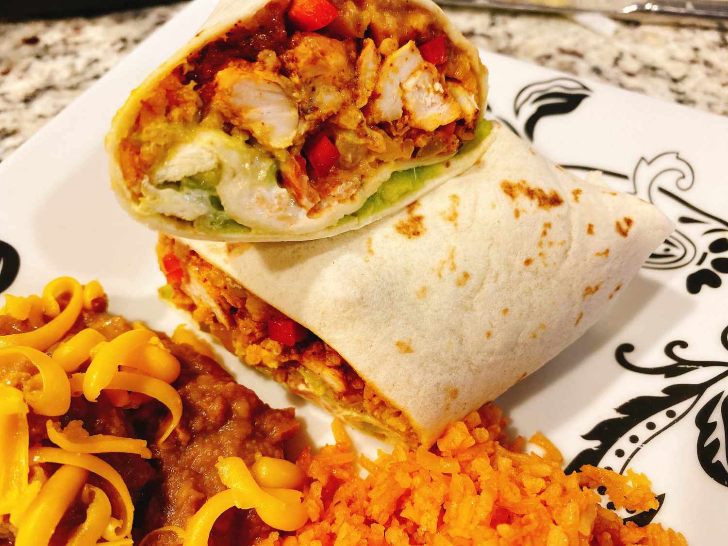 Gà fajita burrito