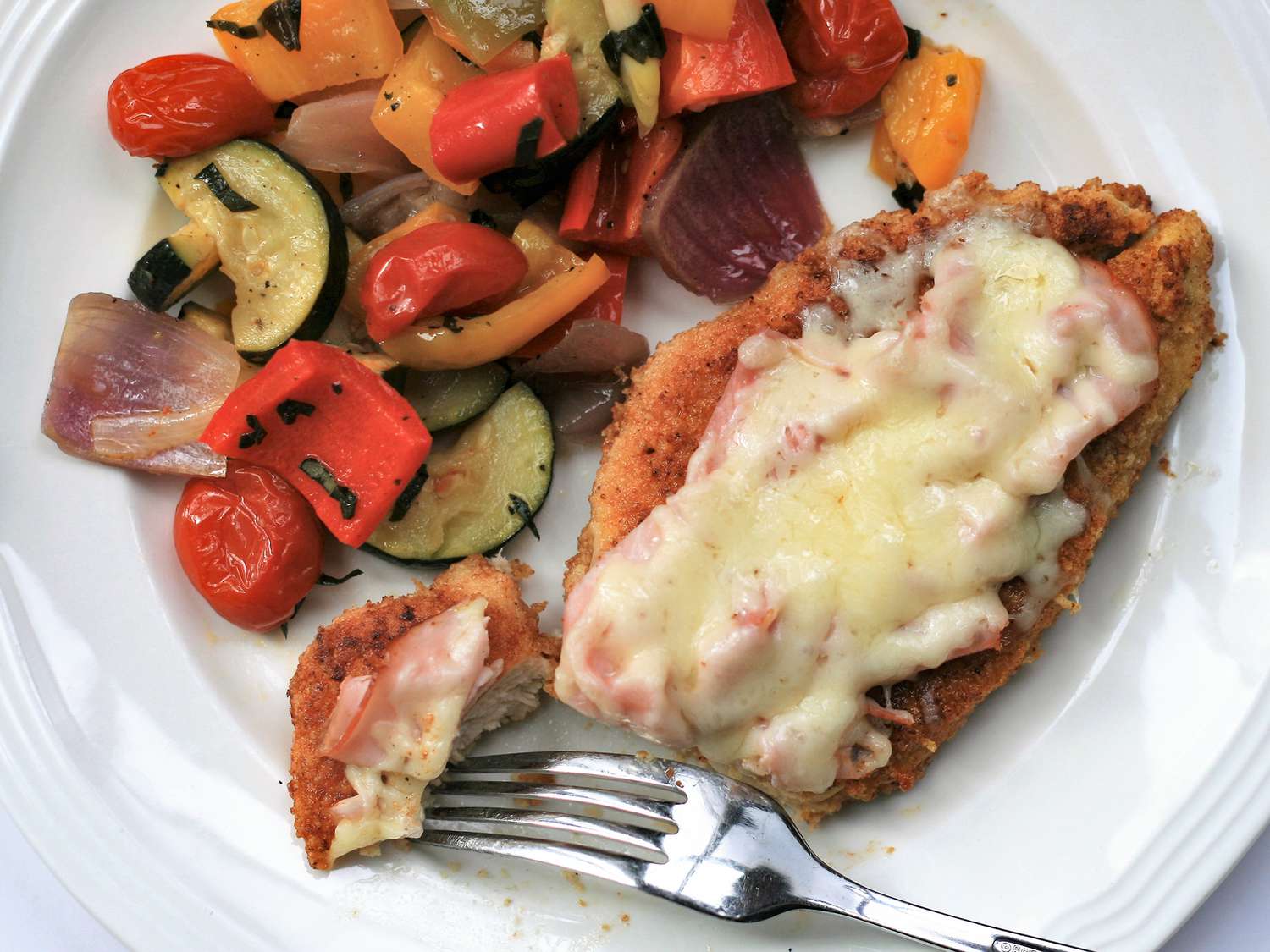 Keto Chicken Open Face Cordon Bleu