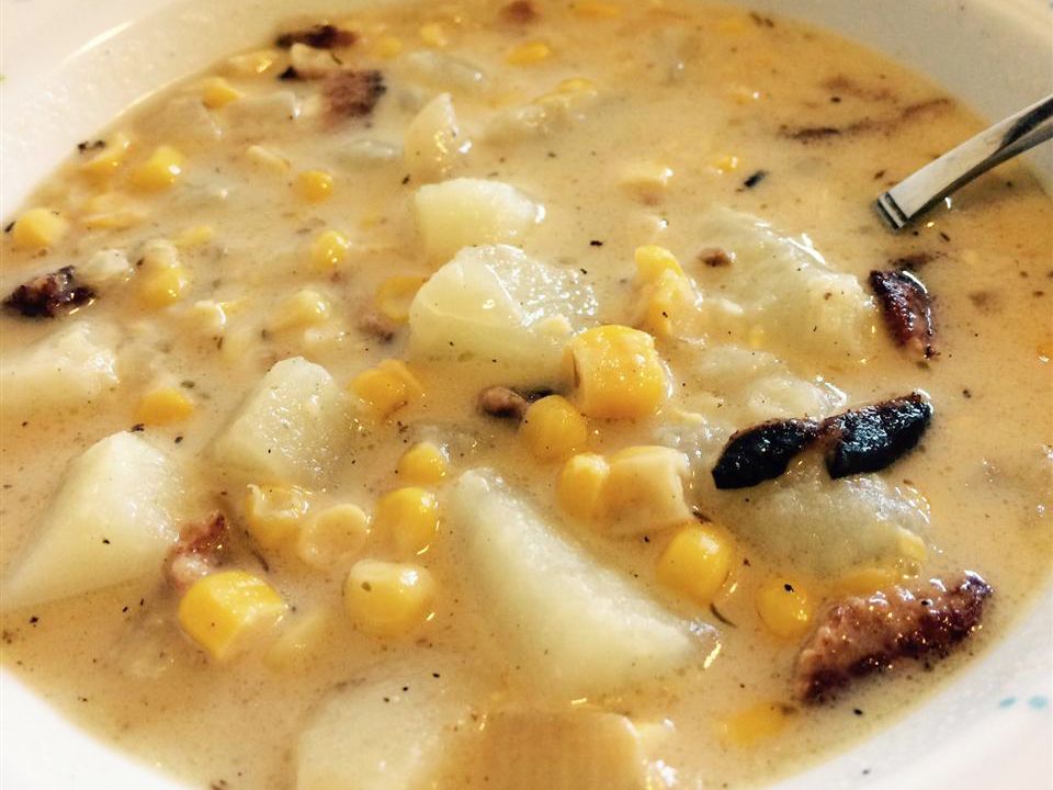 Chowder ngô cheesy