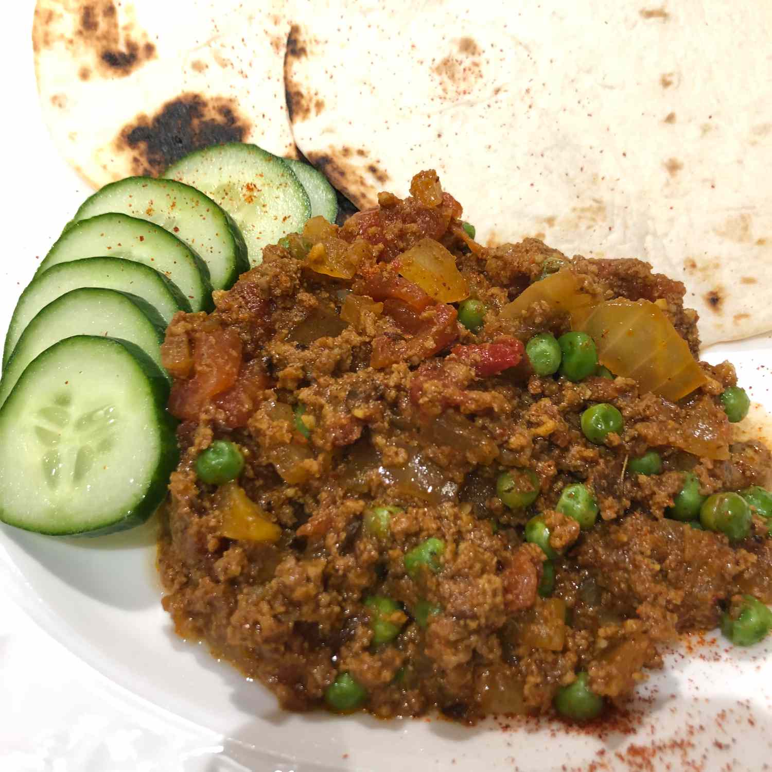 Keema Matar (thịt bò và cà ri đậu)