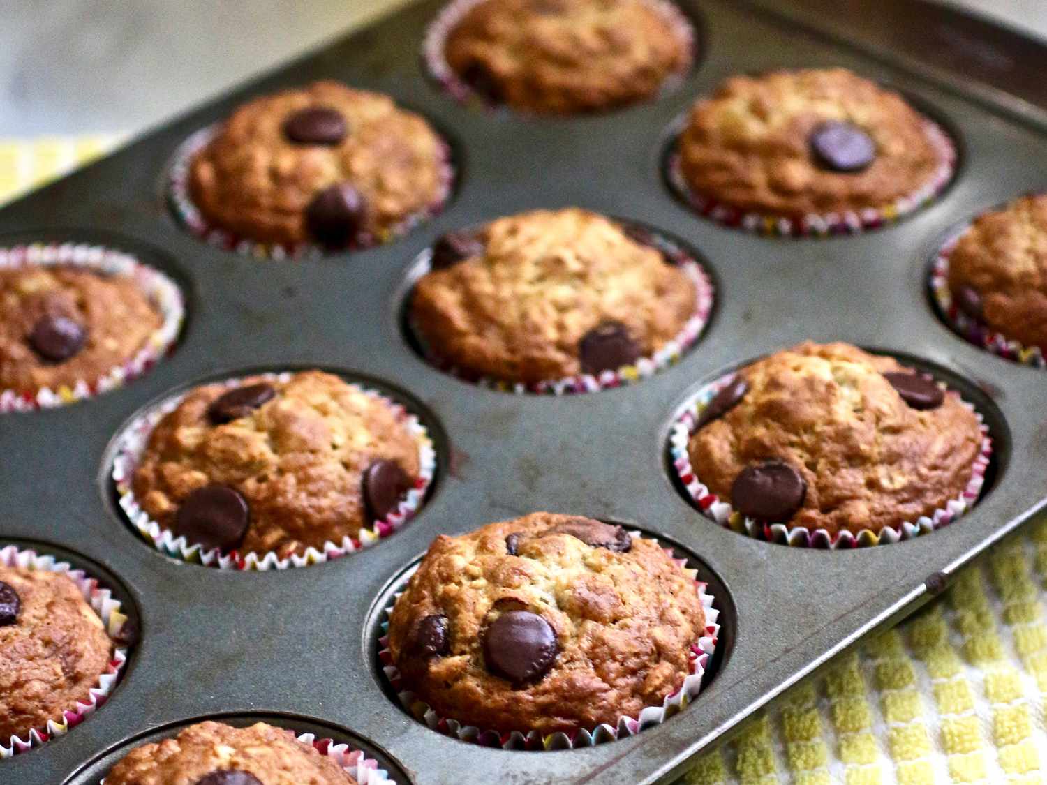 Muffins yến mạch sô cô la chuối khỏe mạnh