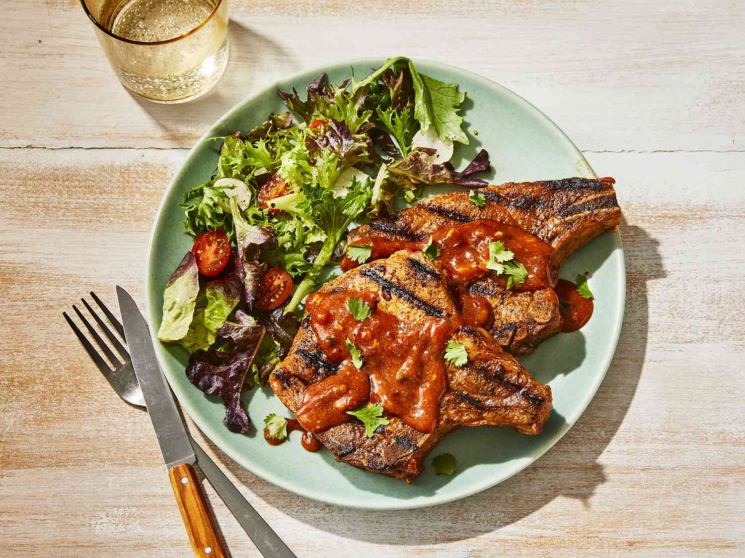 Sous vide Maple Chipotle BBQ Pork Chops